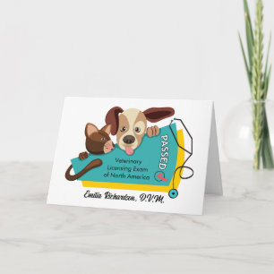 Carte Félicitations Examen d'homologation vétérinaire ré