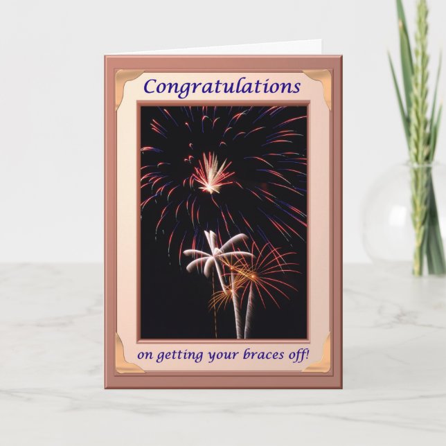 Carte Félicitations Feux D'Oeuvre Éteins (Devant)