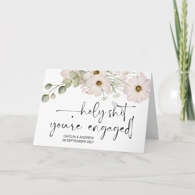 Carte Félicitations Fiançailles Mariage mariée et mariée (Devant)