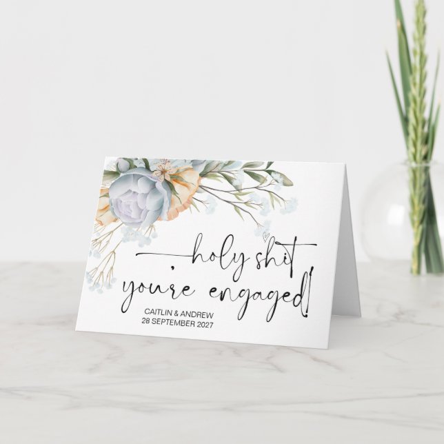 Carte Félicitations Fiançailles Mariage mariée et mariée (Devant)