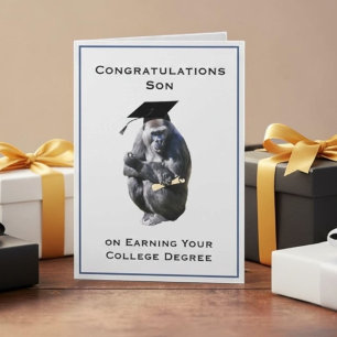 Carte Félicitations Fiston pour ton diplôme Drôle de Gor