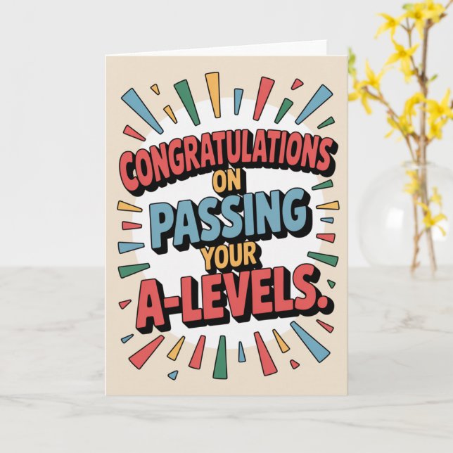 Carte Félicitations Fleurales Examen Niveau A Diplôme  (Fleur jaune)
