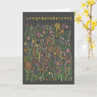 FÉLICITATIONS Fleurs Champs Pré Floral
