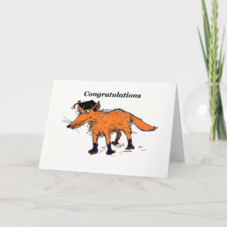 Carte félicitations fox
