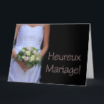 Carte félicitations françaises le jour du mariage<br><div class="desc">Félicitations pour votre jour de mariage ! Surprenez les heureux couples en ce jour le plus beau avec une carte spéciale. De nombreux modèles différents disponibles,  en français et quelques versions non françaises. Parcourez la boutique ou recherchez sur le site "lasposadisabbia".</div>