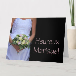 Carte félicitations françaises pour le jour du mariage
