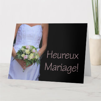 Carte félicitations françaises pour le jour du mariage