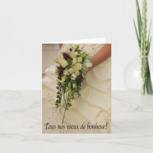 Carte félicitations françaises pour le jour du mariage
