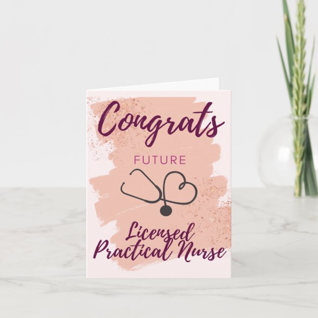 Carte Félicitations Futurs LPN Card (Devant)