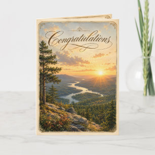 Carte Félicitations Golden New England Mountain Valley