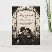 félicitations gothique couple heureux mariage