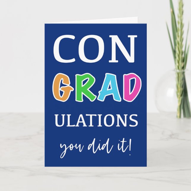 Carte Félicitations Grad You l'a fait Graduation (Devant)