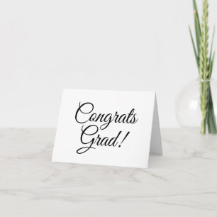 Carte Félicitations grand élégant script simple graduati