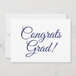Carte Félicitations grand marine bleu coutume script cal