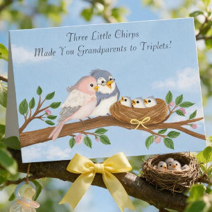 Carte Félicitations grands-parents oiseaux accueillant d