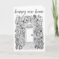 Félicitations Happy New Home Garden Door Custom