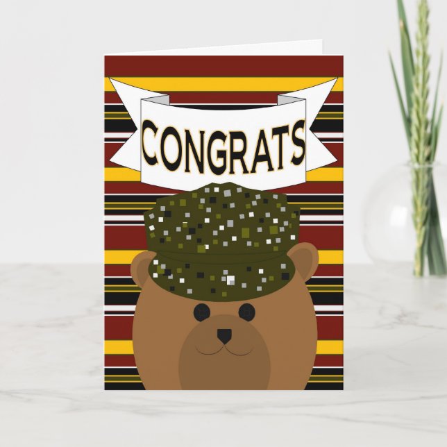 Carte Félicitations Héros de soldat de l'armée (Devant)