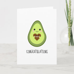 Carte Félicitations Kawaii Pregnant Avocado New Mom