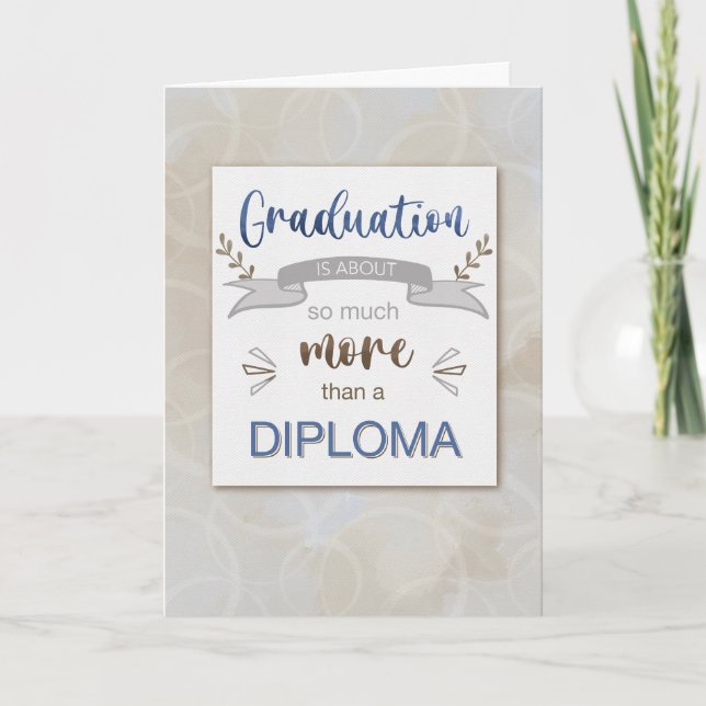 Carte Félicitations La graduation est plus qu'un diplôme (Devant)