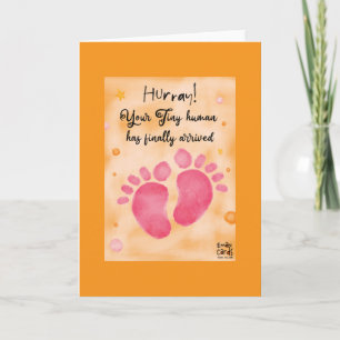 Carte Félicitations - Le bébé humain miniature est arriv