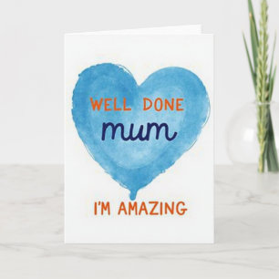 Carte Félicitations Maman Azure