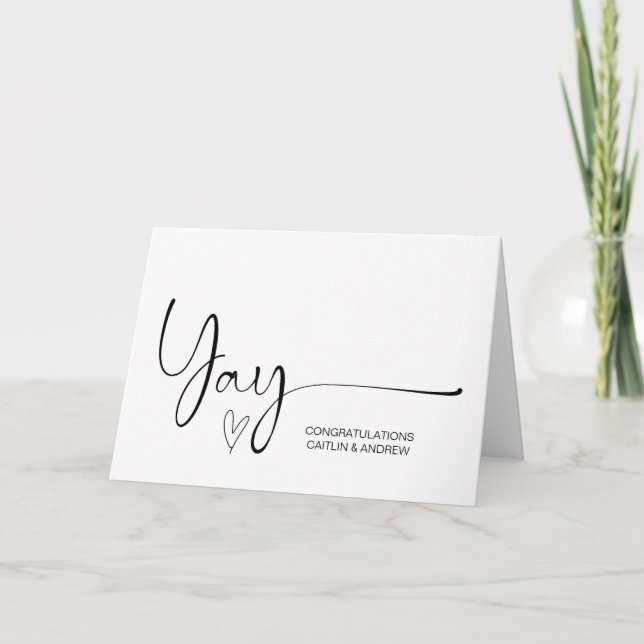 Carte Félicitations Mariage Fiançailles Yay New Baby Ca (Devant)