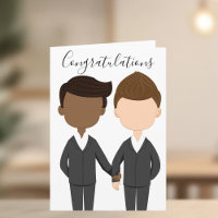 Félicitations Mariage Gay Couple Interracial Homme