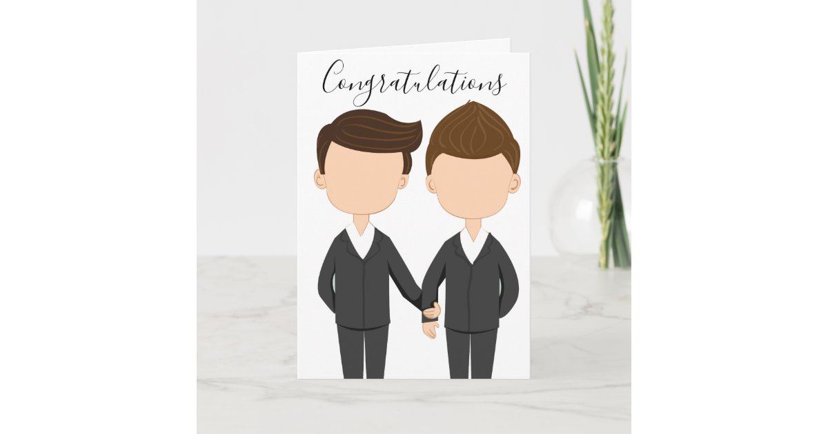 Carte Félicitations Mariage Gay Deux Hommes Zazzle Fr