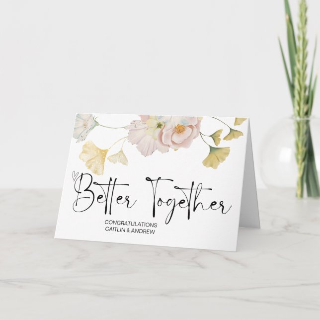 Carte Félicitations Mariage Newly Weds Mariée et Groom (Devant)