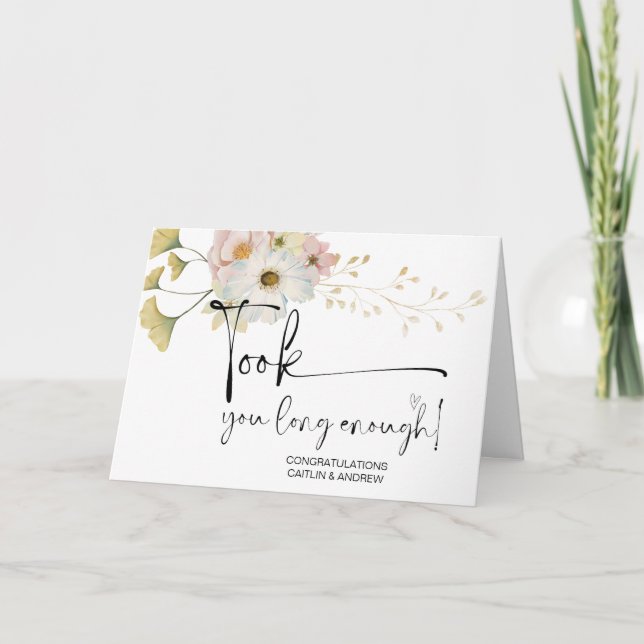 Carte Félicitations Mariage Newly Weds Mariée et Groom (Devant)