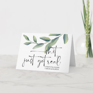 Carte Félicitations Mariage Newly Weds Mariée et Groom