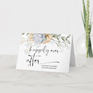 Carte Félicitations Mariage Newly Weds Mariée et Groom