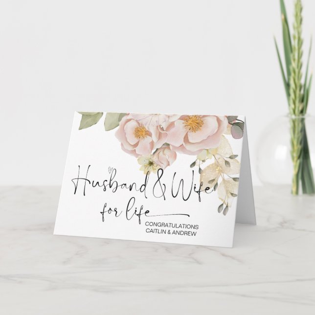 Carte Félicitations Mariage Newly Weds Mariée et Groom (Devant)