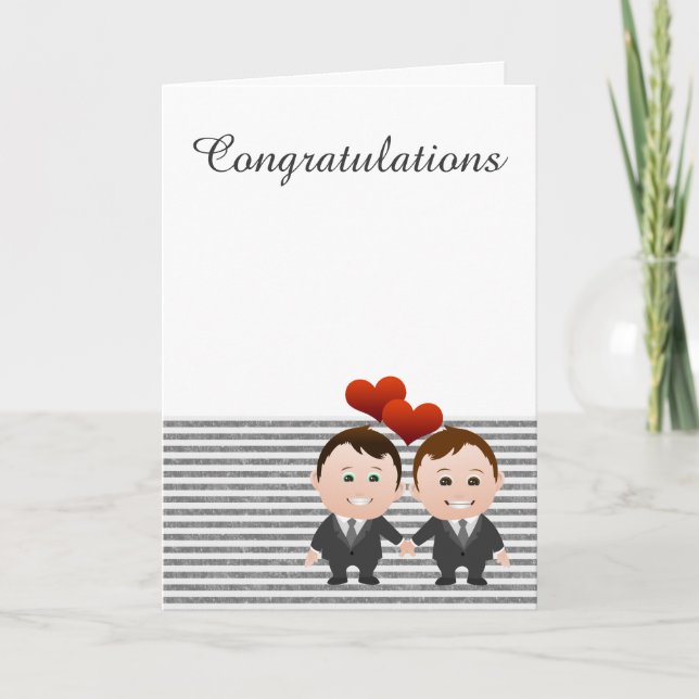 Carte Félicitations Mariage Thème Gay (Devant)