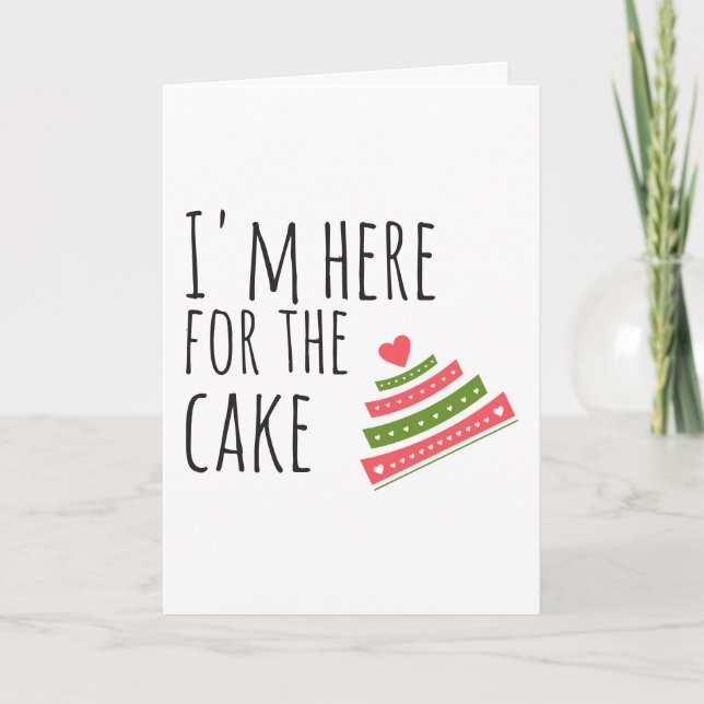 Carte Félicitations mariages, Humour de gâteaux (Devant)