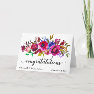 Carte Félicitations Mariages personnalisées Boho Brights