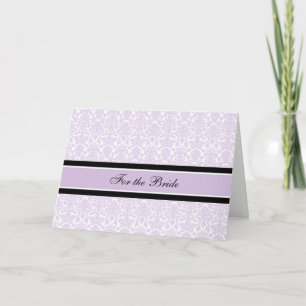 Carte Félicitations Mariée Jour de Mariage Lilac Damask