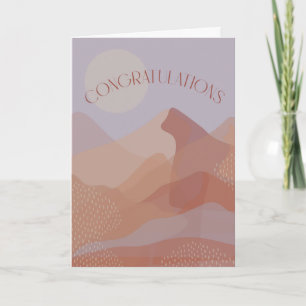 Carte Félicitations Mauve Mountain Greeting Card
