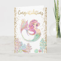 Félicitations Mermaid Future Maman Enceinte Or