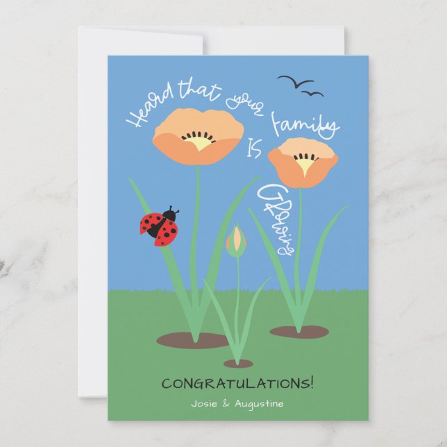 Carte Félicitations mignonnes aux futurs parents  (Devant)