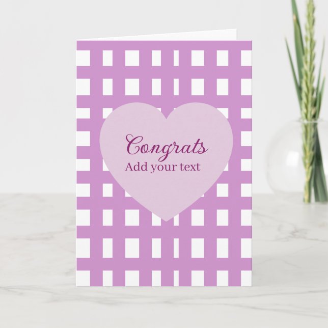 Carte Félicitations minimales simples diplôme violet s (Devant)