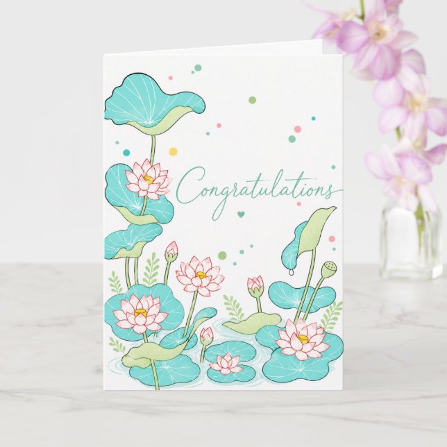 Carte Félicitations minimalistes (Orchidée)