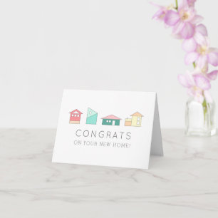 Carte Félicitations minimalistes colorées pour votre nou