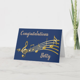 Carte Félicitations, Music Greeting Card