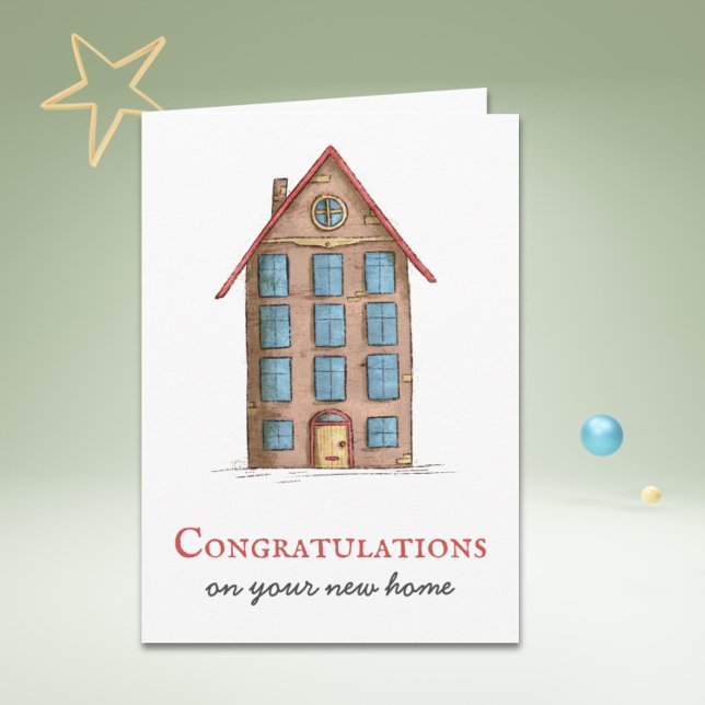 Carte Félicitations New Home Apartment (Congratulations on your new home greeting card)