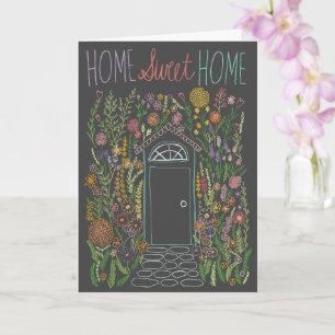 Carte Félicitations New Home Sweet Garden Door Custom