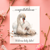 Félicitations Nouvelle Bébé Swan Mère
