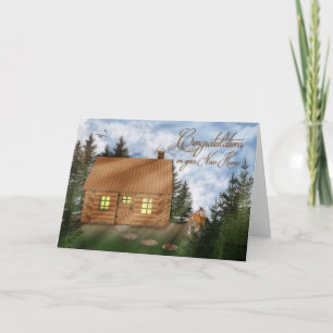 Carte Félicitations - Nouvelle Maison - Charming LogHome
