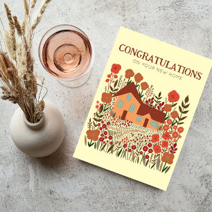Carte FÉLICITATIONS Nouvelle Maison Fête de Nouvel Habit