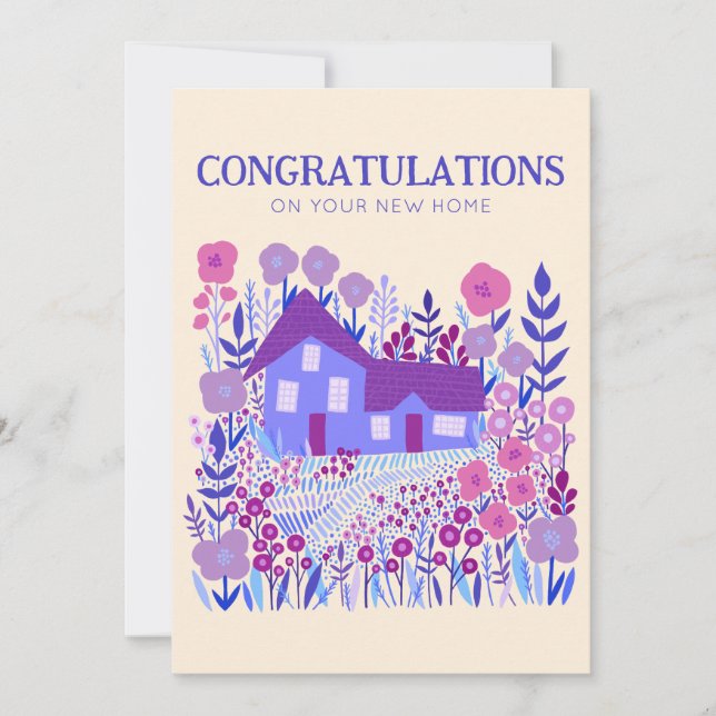 Carte FÉLICITATIONS Nouvelle maison Maison ferme (Devant)